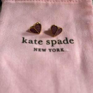 Kate Spade Pink Glitter Studs